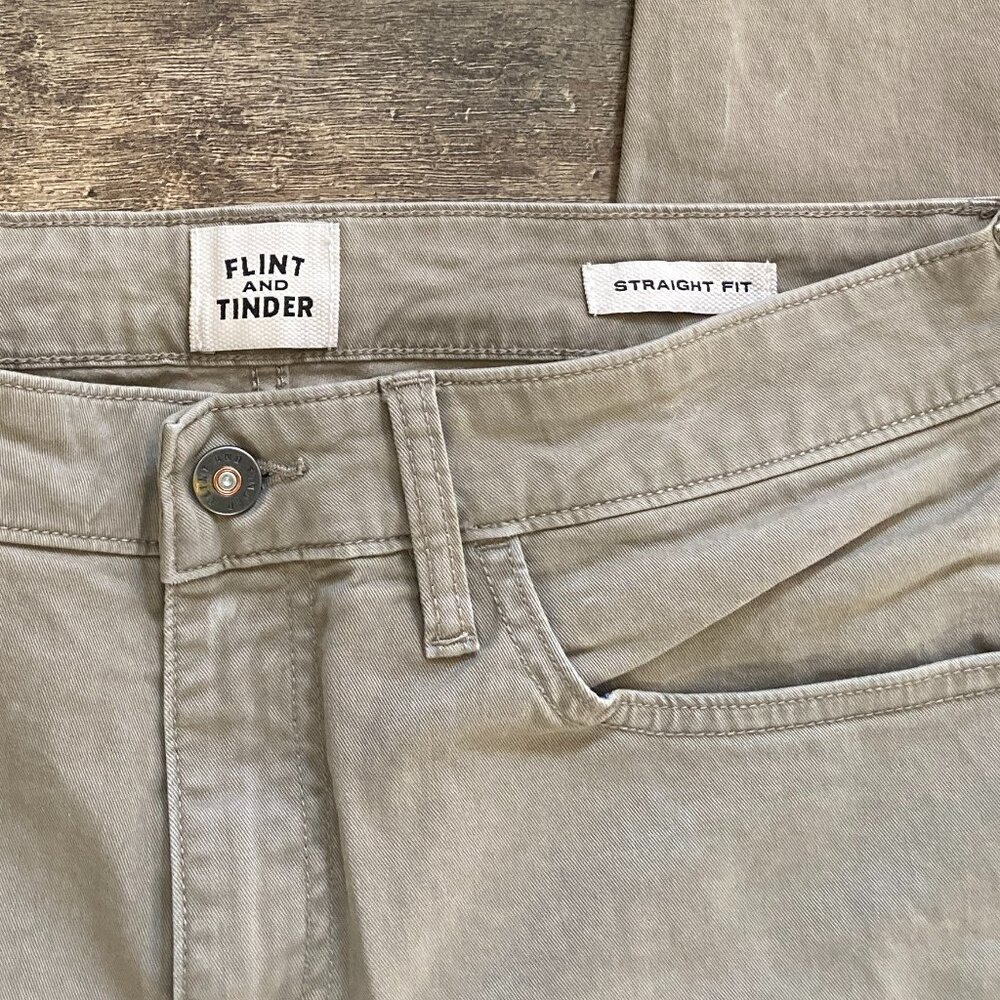 Flint & Tinder Khaki 365 5-Pocket Pant - HB Straight Fit, 31 x 32 - Picture 2 of 8